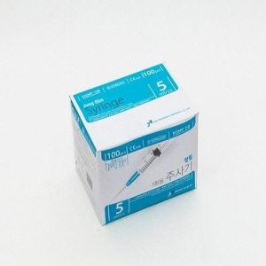 정림)일회용주사기(Syringe) 5CC 무침 / 1통(100개)