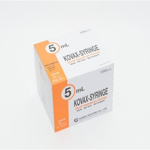 한국백신)일회용주사기(Syringe) 5CC 21G 1-1/4INCH / 1통(100개)