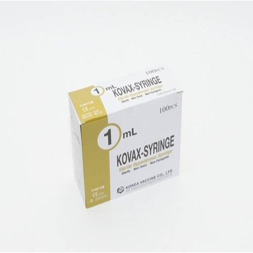 한국백신)일회용주사기(Syringe) 1CC 25G 5/8INCH / 1통(100개)