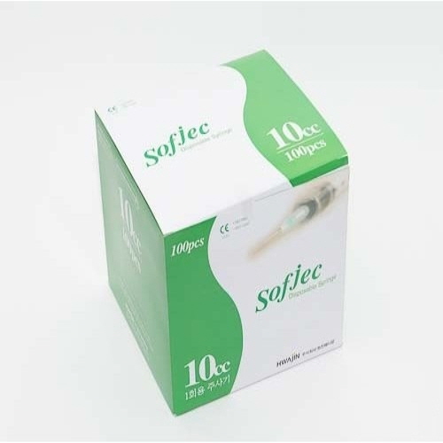 화진)일회용주사기(Syringe) 10CC 23G 1INCH / 1통(100개)