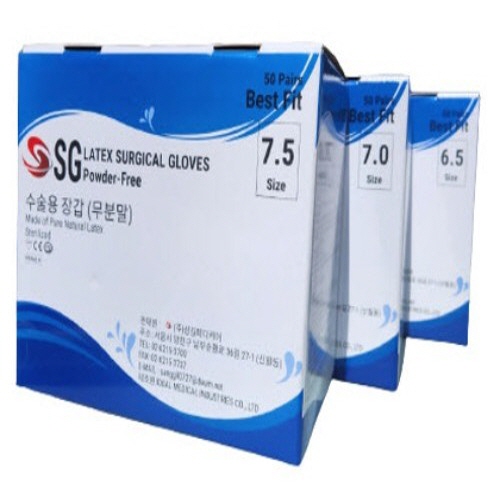 SG멸균글러브(Surgical Gloves) / 사이즈(7.5) / 1통(50조)