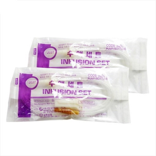 한국백신)수액셋트(I.V Set / DEHP FREE) 203T /k203t / 펌프형/ (25개)