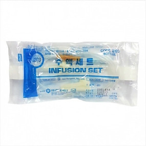 한국백신)수액셋트(I.V Set / DEHP FREE) j203/ 무침/ 165cm/ (25개)