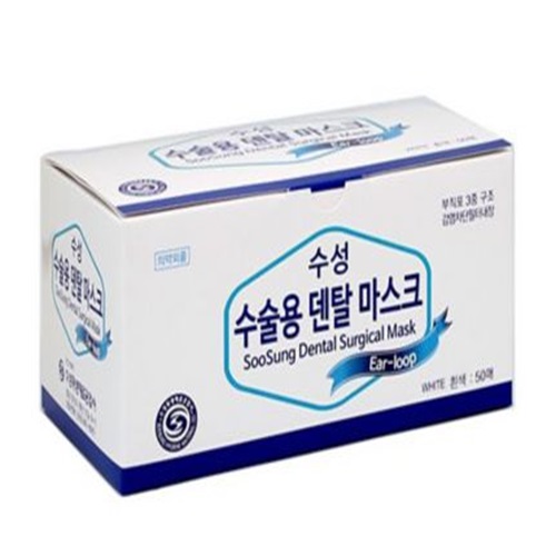 수성)덴탈마스크 / 걸이형 / 백색 / 1통(50매)