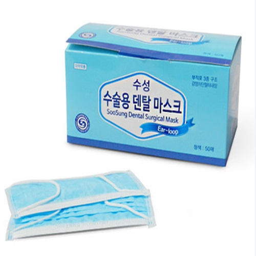 수성)덴탈마스크 / 걸이형 / 청색 / 1통(50매)
