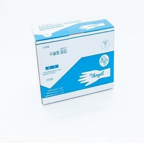 유니더스)멸균글러브 Angel(Sterile Glove)/ 파우더프리 / 사이즈(7.0) / 1통(50조)