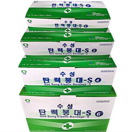수성)탄력붕대(Elastic Bandage) 4INCH / 10cm*215cm / 개별포장 / 12Roll