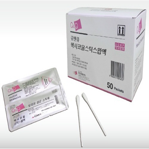 큐앤큐팜)헥시코올스틱스왑 2pcs / 1통(50개)