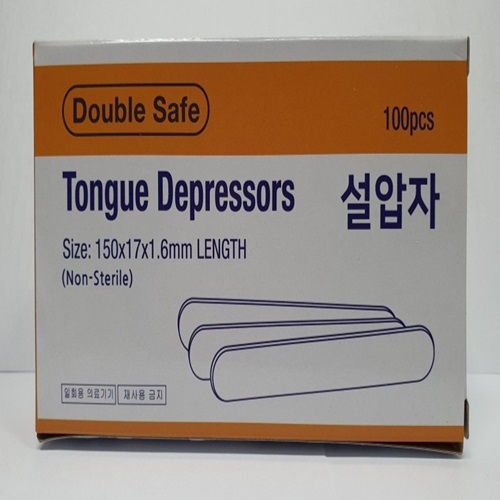 더블세이프)목설압자(Tongue Depressor) / WOOD / 1통(100개)