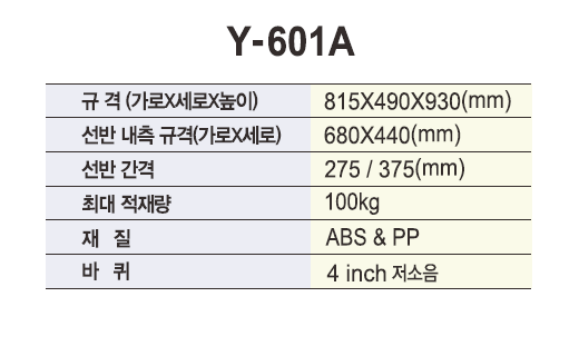 열린세상)드레싱카 (PVC) Y-601A